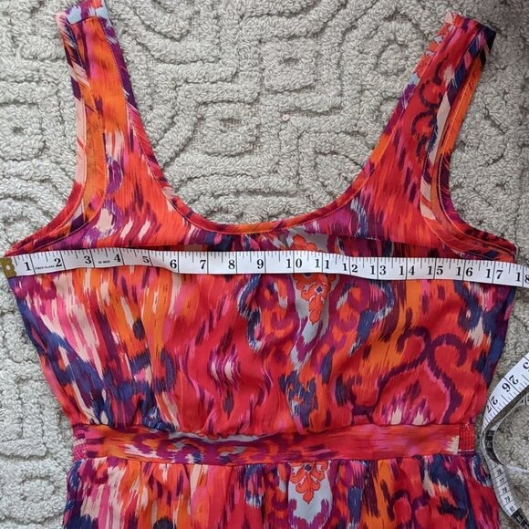 Charming charlie maxi dress ikat multicolored watercolor pattern size M @i - Picture 12 of 14